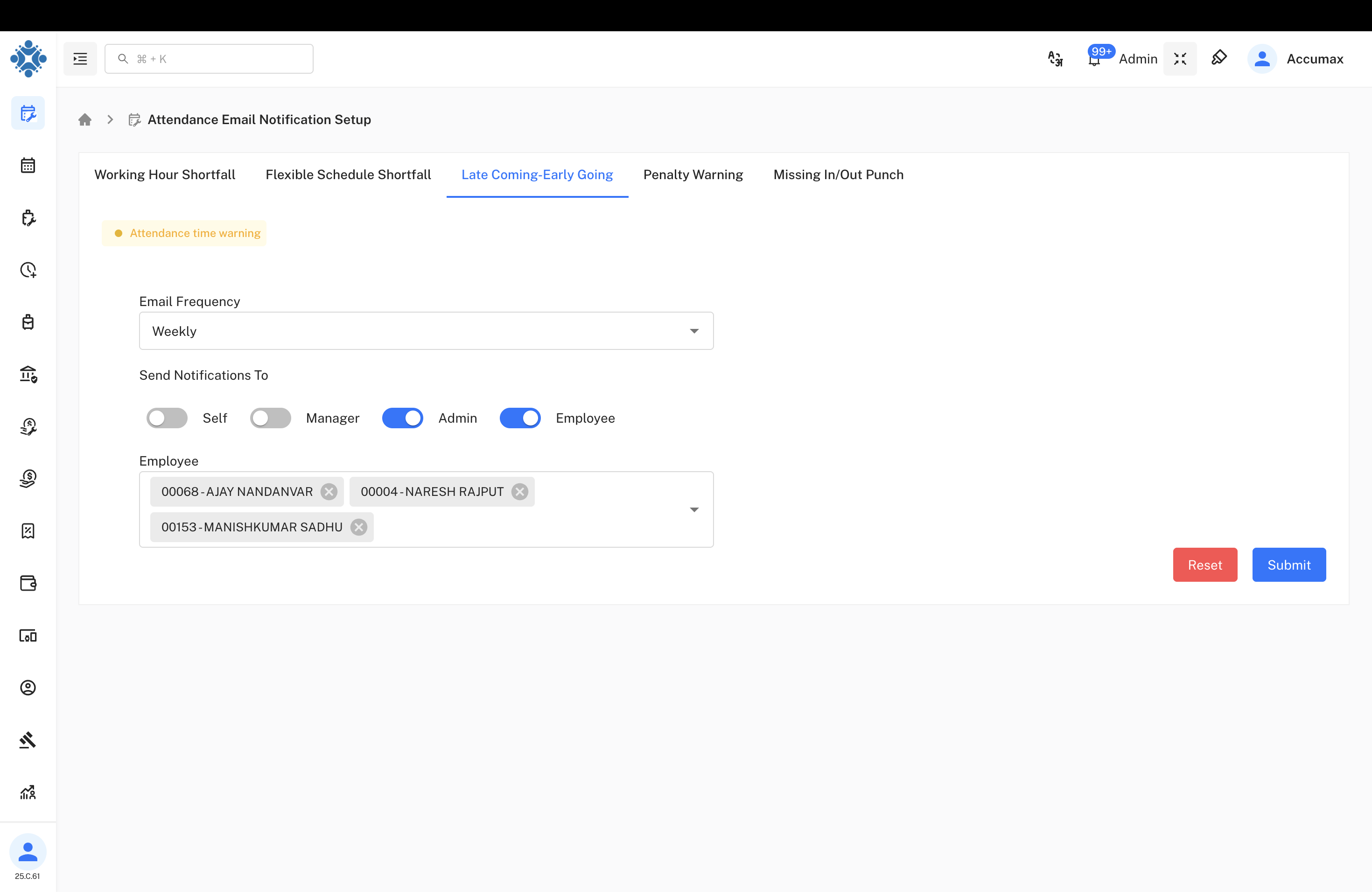 Recipient Selection Interface