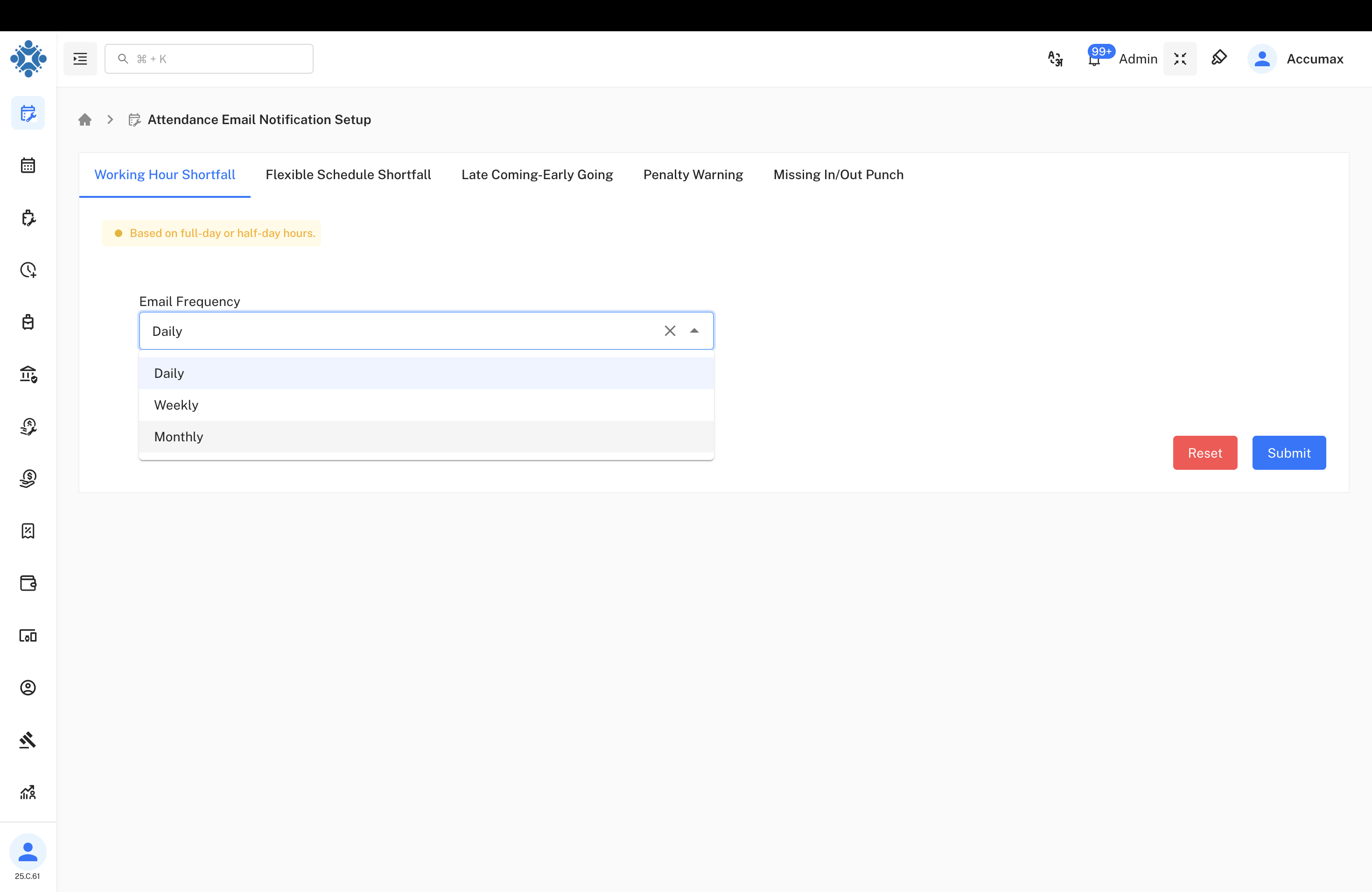 Notification Category Tabs