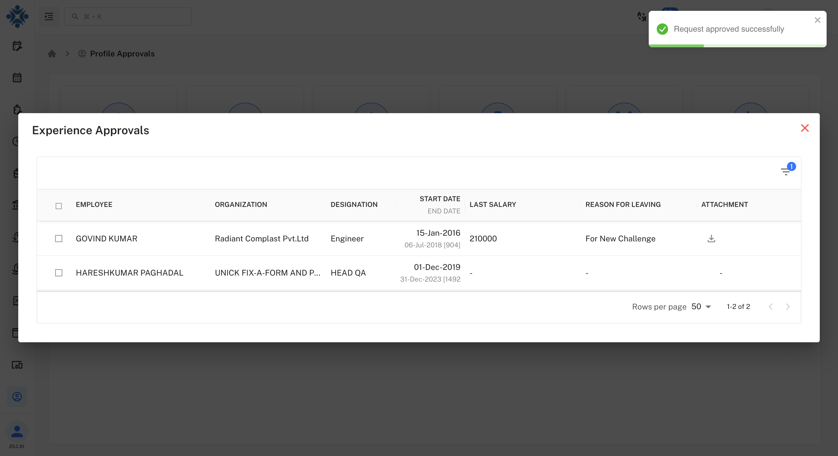 Approval Status Overview